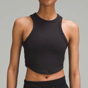 lululemon Hold Tight Cropped Tank Top in Black - Size 4